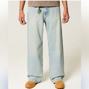 Hollister Light Wash Super Baggy Jeans